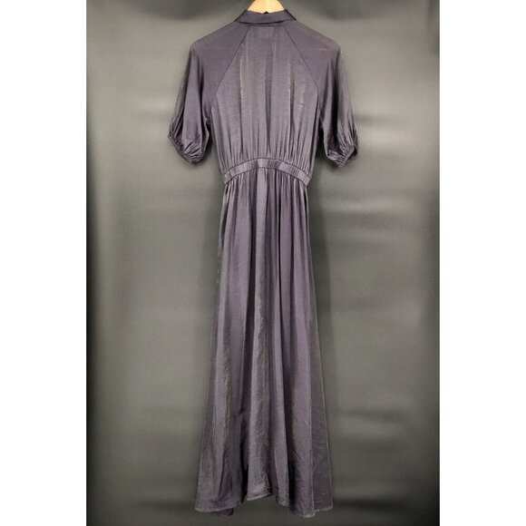 Samant Chauhan Anthropologie Women's Utility Maxi Dress XS Dark Metallic Blue - Picture 2 of 11